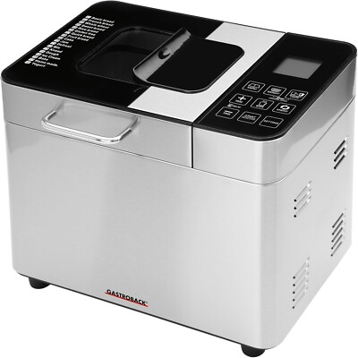 GASTROBACK 42823 Advanced, Edelstahl Brotbackmaschine 18 Programme Brotbackauto.