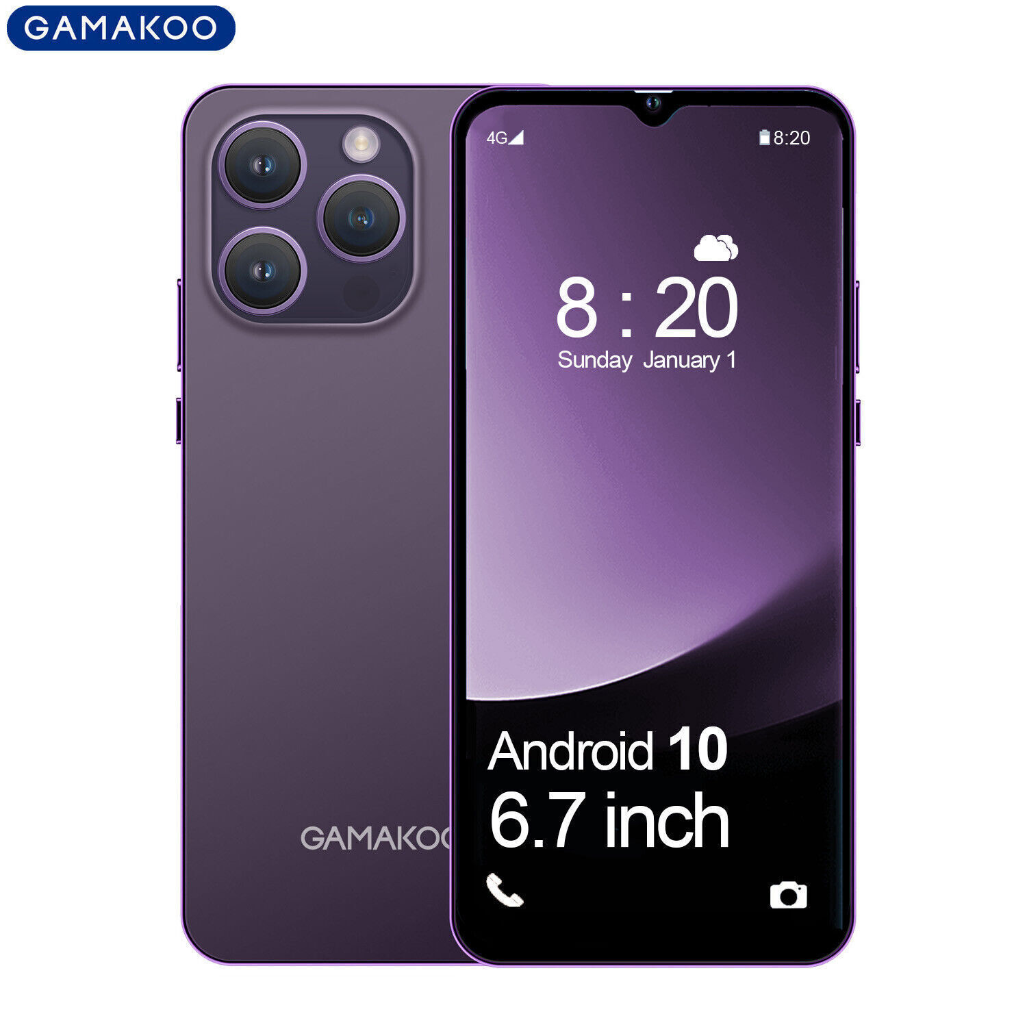 Unlocked Cell Phone 64GB+4GB Dual Sim 6.5" G14 4G Android Sm