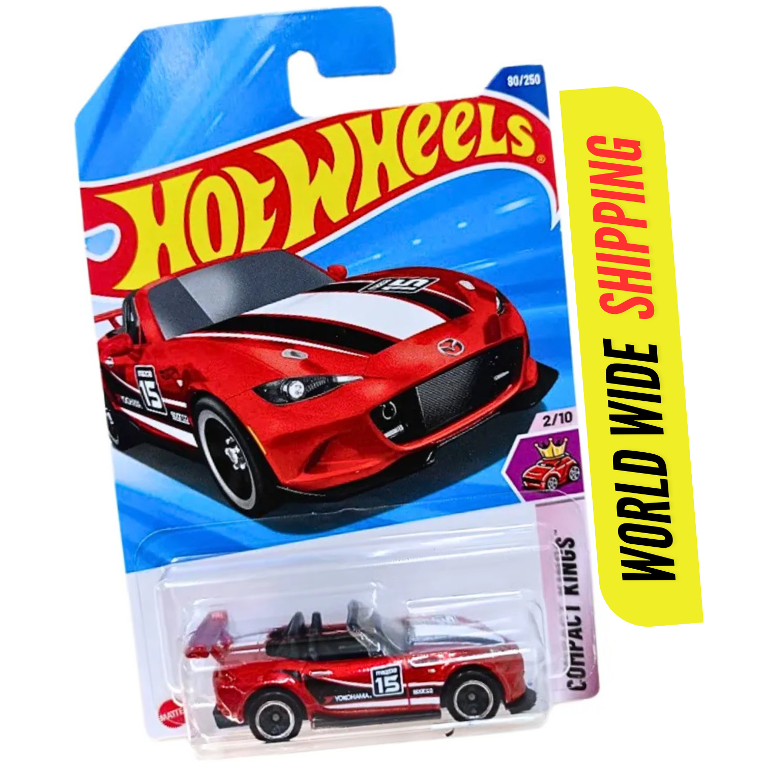 2025 Hot Wheels 15 Mazda MX-5 Miata Compact Kings Series Red