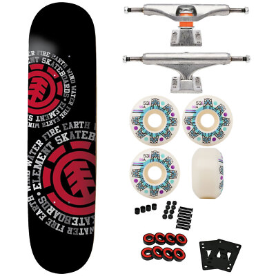Professional Skateboard Complete Element Deck + Independent Trucks Triclops Whe