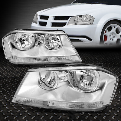 ДЛЯ 08-14 DODGE AVENGER OE СТИЛЬ ХРОМИРОВАННЫЙ КОРПУС ПРОЗРАЧНАЯ УГЛОВАЯ ФАРА ФАРА