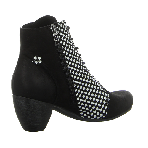 SIMEN SIMEN DAMEN STIEFELETTEN 3991A SCHWARZ WEISS SCHWARZ 1212791