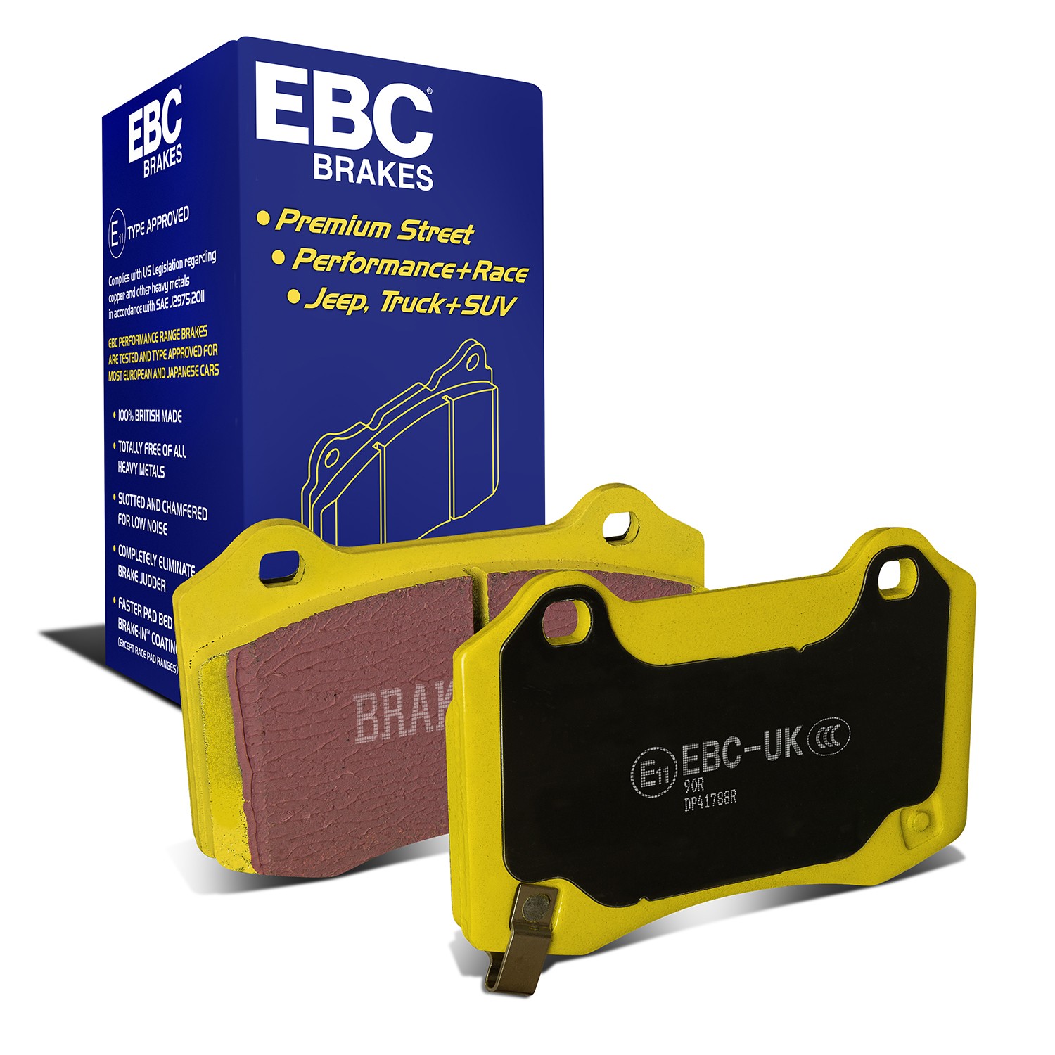EBC Bremsbeläge hinten Yellowstuff Camaro Challenger Charger Jeep SRT8 DP41788R