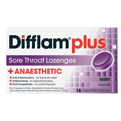 Difflam Plus Berry Sugarfree Lozenge 16