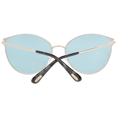 Pre-owned Tom Ford Sunglasses Ft0654 28x 60mm Zeila - Rose Gold/blue Oval