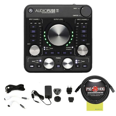 Arturia AudioFuse Compact, Versatile Audio Interface, Black Bundle w/Pig Hog ...