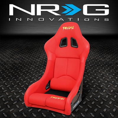 Ковшеобразное сиденье NRG Innovations Prisma, одобренное FIA, из красной ткани с фиксированной спинкой, Большое