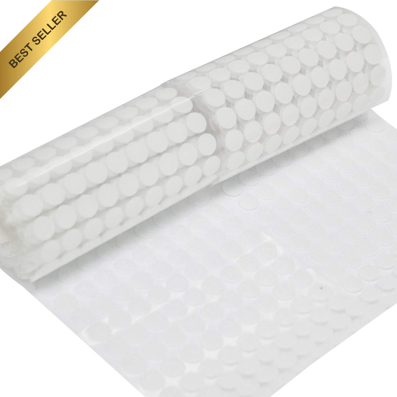 1500 Pcs Sticky Dots Self-Adhesive Hook & Loop Coins 10mm School Office Home