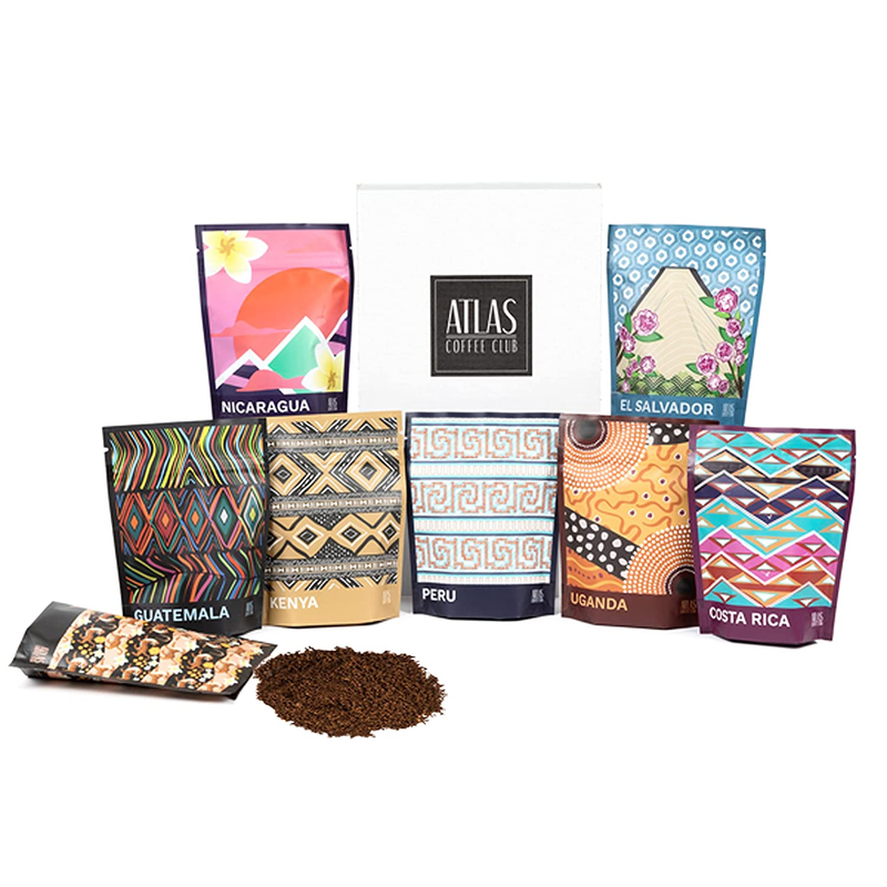 World of Coffee Sampler | Gourmet Coffee Gift Set for Him or Her | 8-Pack Variet
