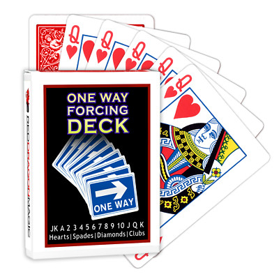 1 One Way Forcing Deck - Red Backed Bicycle Playing Cards - Choose Suit & Value