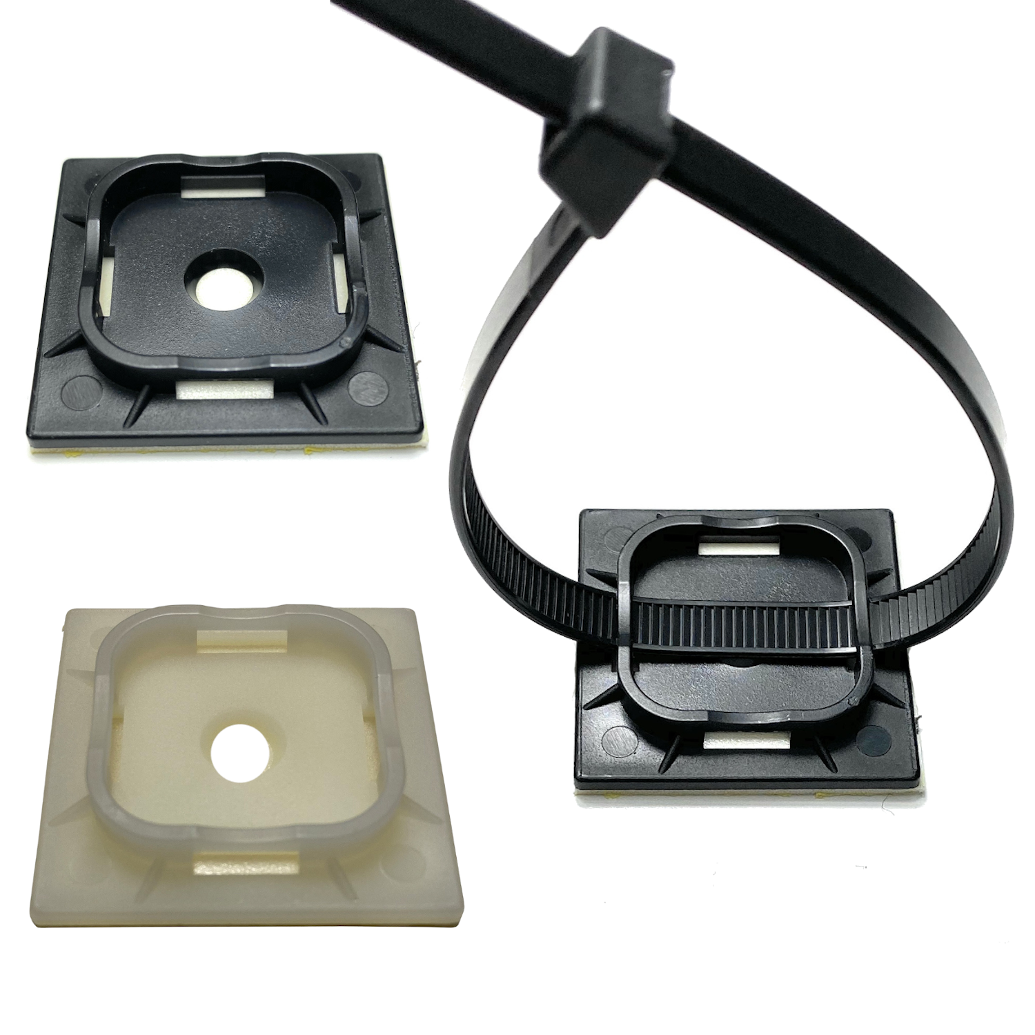 Cable Ties Bases Self Adhesive 4 Way Mounts for cable Tie Fast Tidy up