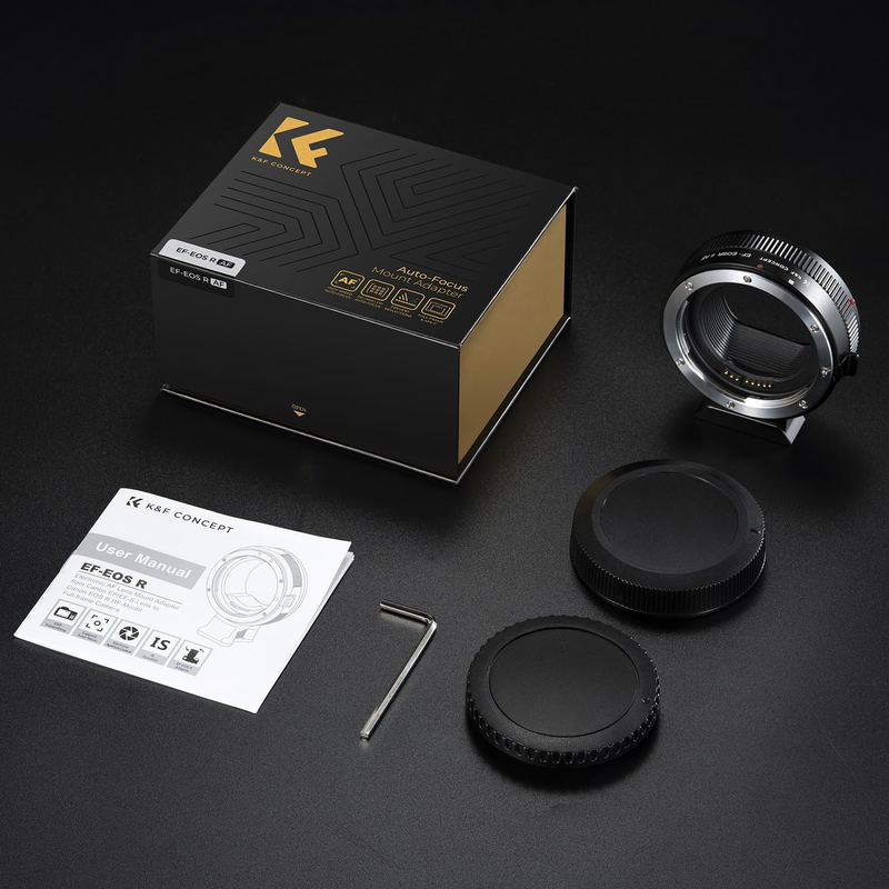 Auto Focus EF to EOS R Adapter, Electronic EF EF-S Lens to RF Mount Adapter with
