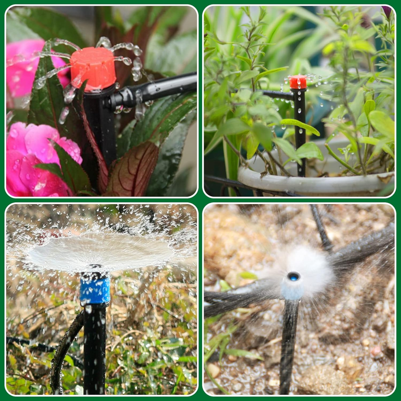 Drip Irrigation Kit, 100FT Garden Watering System Automatic Irrigation Equipment