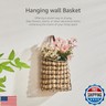 Wall Hanging Pocket Basket Portable Storage Basket Decorative Boho Mounted Organizer Dried Flower Plants Front Door Basket for Garden Farmhouse Home