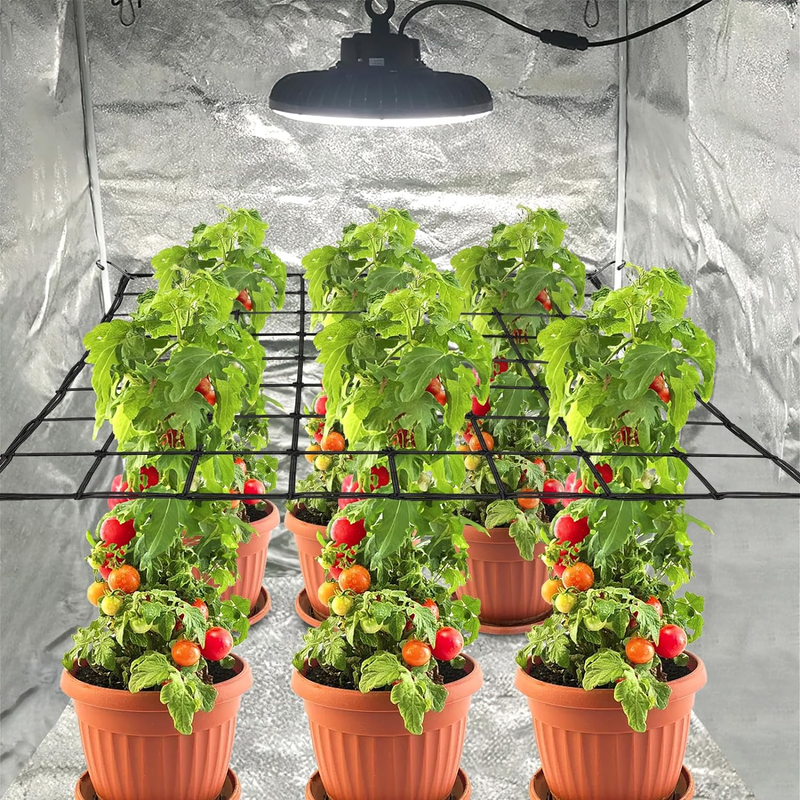 Trellis Netting, Scrog Net with 4 Hooks, 4X4 Trellis Net for Grow Tent, Heavy-Du