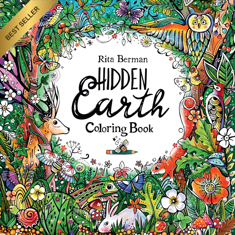 Hidden Earth Coloring Book: Color and Breathe