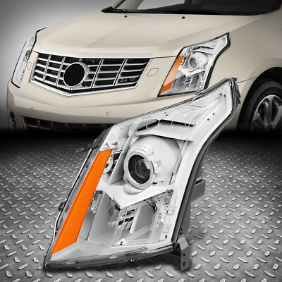 Для 10-16 Cadillac SRX Левая фара проектора со стороны водителя Хромированная/Янтарная