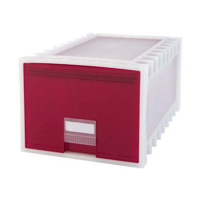 Storex Plastic Drawer Letter/Legal Size Red 61105U01C