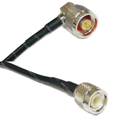 RFC240 N MALE ANGLE to TNC MALE Coax RF Cable USA-Ship Lot