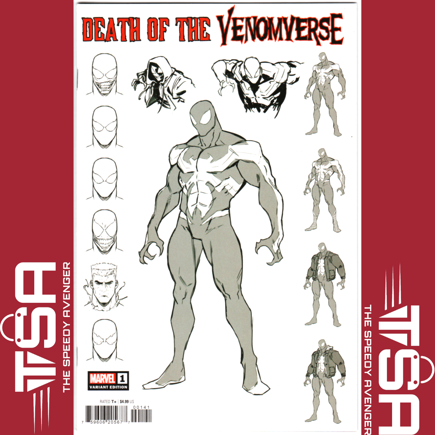 DEATH OF THE VENOMVERSE #1 Iban Coello Design Variant 2023 Symbiote Six Key