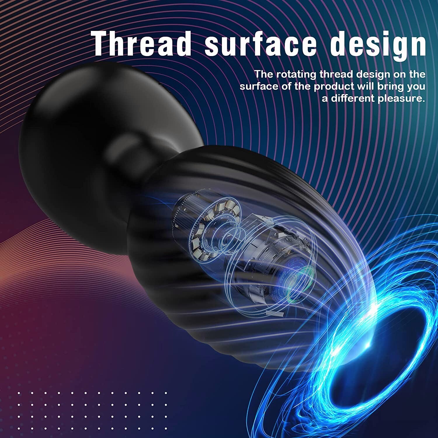 Rotating Anal Butt Plug Dildo Vibrator Prostate Massager Sex Toys for Men Women