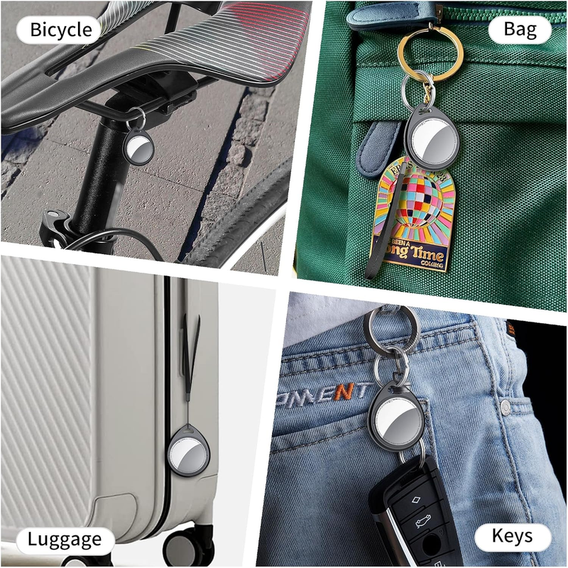 Air Tracker Tags-4 Pack, 5.3 Bluetooth Trackers Work with Apple Find My (iOS Onl