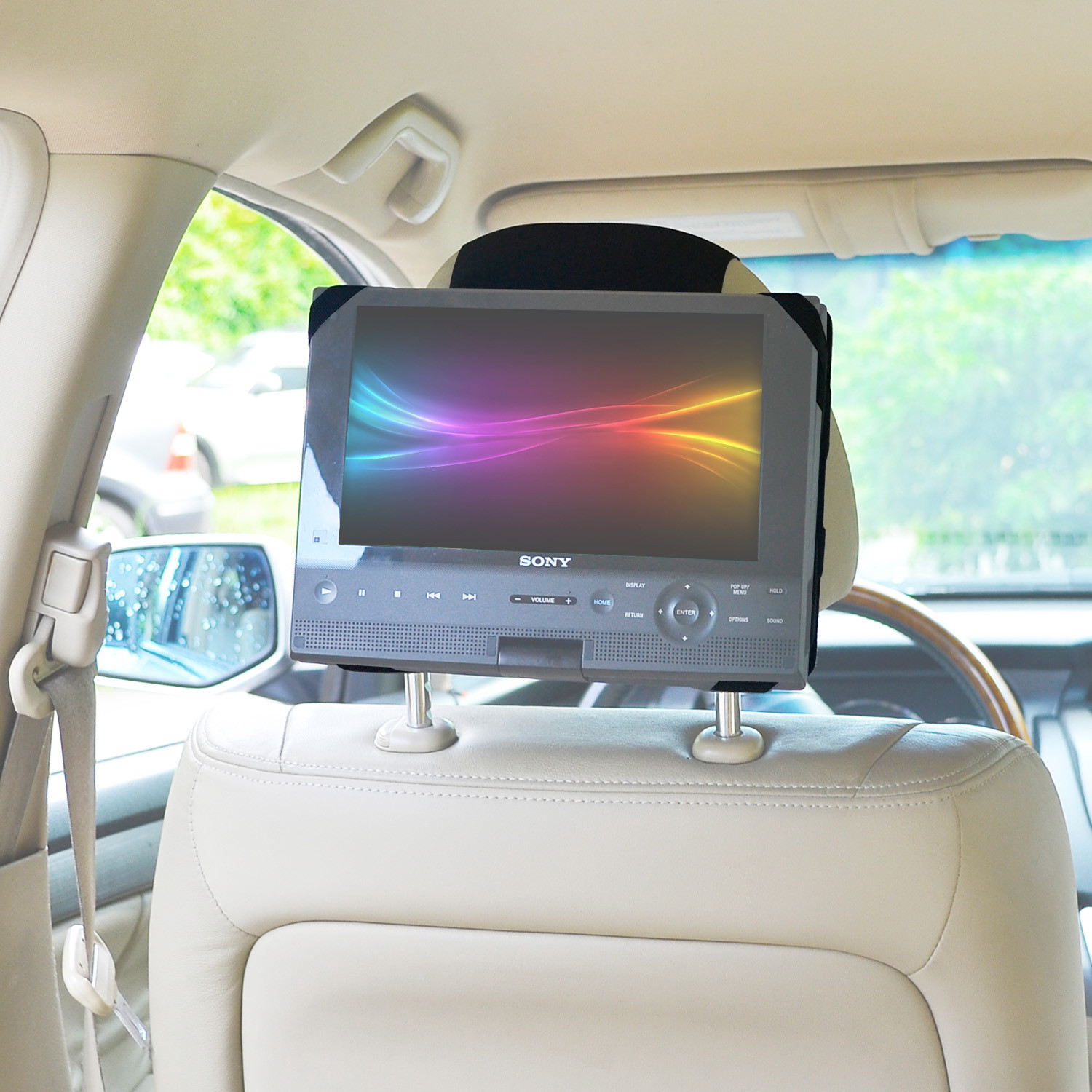 TFY Car Mount Swivel & Flip Portable DVD Player Back Seat Holder for 10