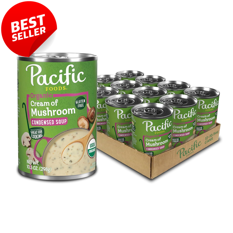 Organic Cream of Mushroom Soup 10.5oz Can Pack of 12 Ready to Serve - US
