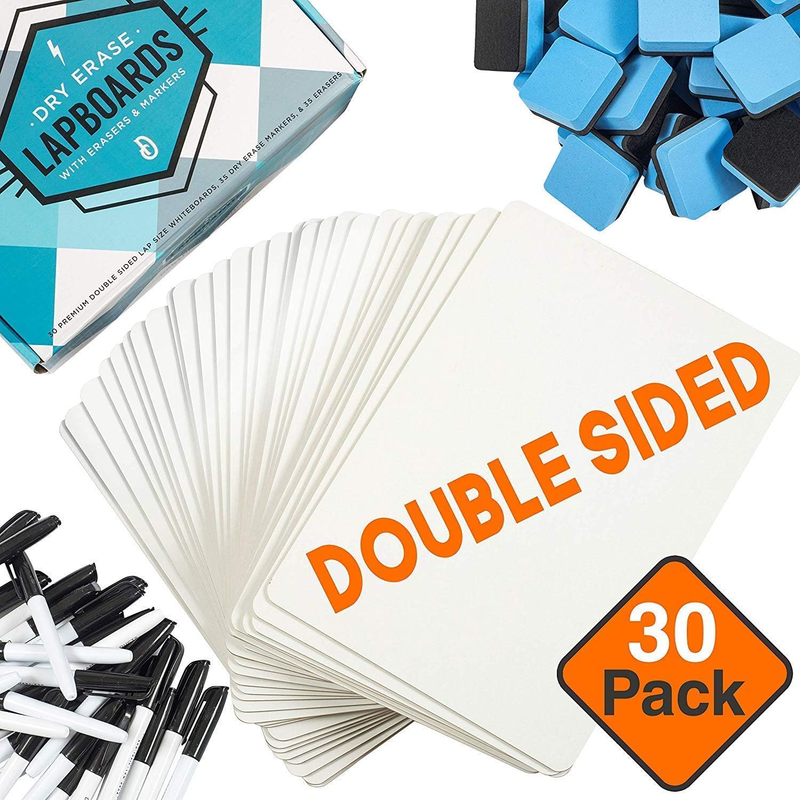 Dry Erase Lapboards Student Pack of 30 | 9 X 12 Inch Double 
