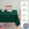 Romanstile Christmas Rectangle Tablecloth, 2 Pack 60 x 84 Inch, Stain and Wrinkle Resistant Washable Polyester Table Cover for Dining Table and Holiday Parties, Green