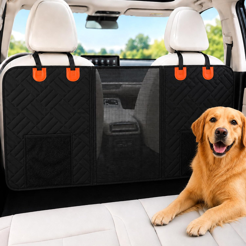 Dog Car Barrier Net Back Seat Divider Pet Mesh Guard SUV Truck Universal Black