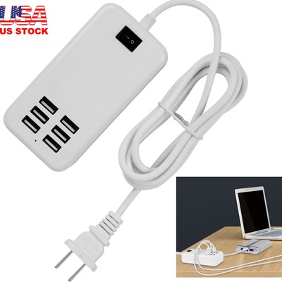 30W Multiport 6-USB US Plug AC Wall Charger Adapter Travel Hub AC Power Supply