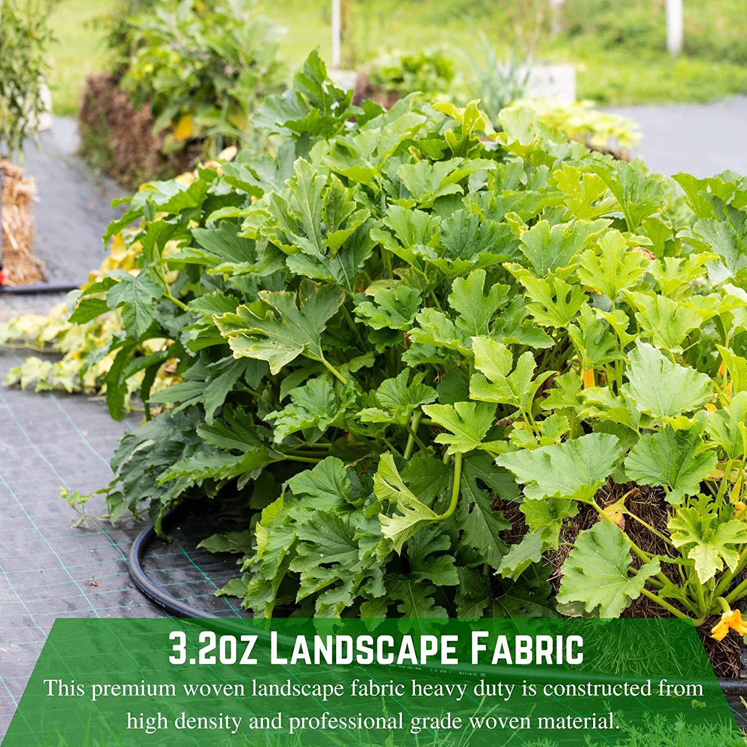 Farm Plastic Supply 3.2oz Ground Cover Weed Barrier Landscape Fabric, 6' x 200'