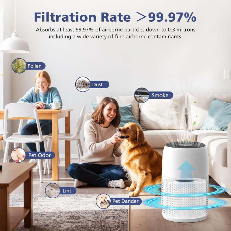 2-Pack Core Mini Filter Compatible with LEVOIT Core Mini Air Purifie-r, 3-in-1 H