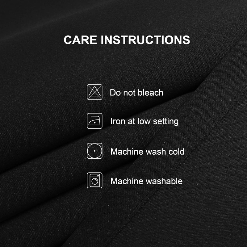 Black Blackout Curtains 84 inch Length,Thermal Insulated Room Darkening Window C
