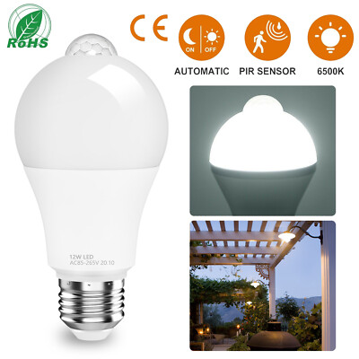 LED Light Bulb 50W 90W 120W 150W Equivalent/Dusk to Dawn Motion Sensor Lamp Bulb