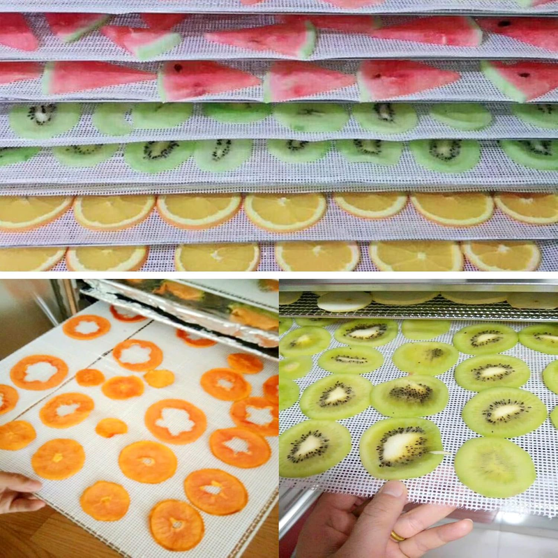 12 Pack Food Dehydrator Sheets, Silicone Fruit Mesh Trays for Dehydrator & Freez