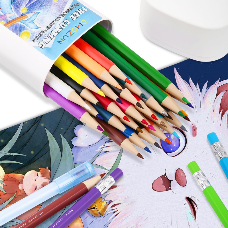 Set For Drawing, Mechanical Colored Pencils