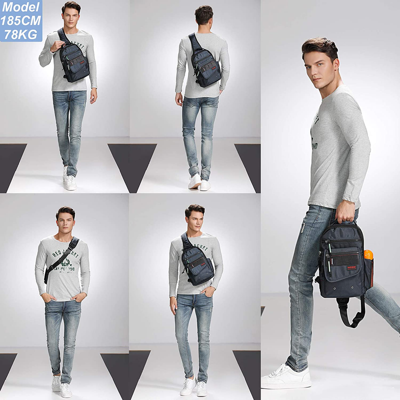Sling Bags, Chest Shoulder Backpacks Crossbody Purse Outdoor Bag Black