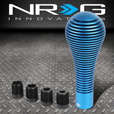 КОРОТКАЯ РУЧКА ПЕРЕКЛЮЧЕНИЯ ПЕРЕДАЧ NRG SK-701BK С ПУЗЫРЬКОВОЙ ГОЛОВКОЙ РАДИАТОРА ДИАМЕТРОМ 45 ММ + РЕЗЬБОВОЙ АДАПТЕР СИНЕГО ЦВЕТА