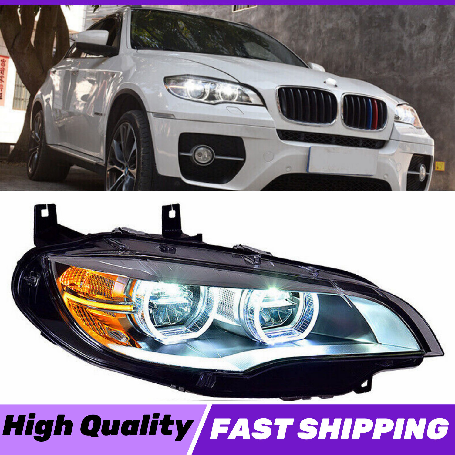BMW X6 E71 純正ヘッドライト USヘッドライト 2011-2014 BMW X6 E71 HID / Xenon W AFS