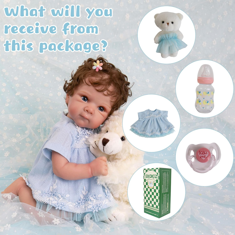 EKOKIZ Newborn Baby Dolls 20-Inch Reborn Baby Dolls That Look Real Lifelike Baby