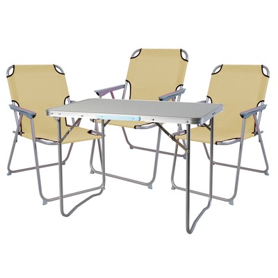 Alu Camping Set Tisch Bank Esstisch Stuhl Sitzgruppe ...