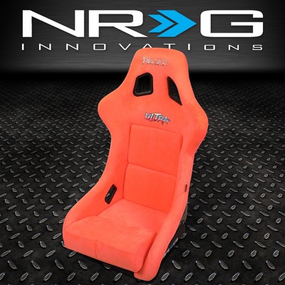 КОВШЕОБРАЗНОЕ ГОНОЧНОЕ СИДЕНЬЕ NRG FRP-302PH-ULTRA ULTRA PRISMA PEACH ИЗ АЛЬКАНТАРЫ С ФИКСИРОВАННОЙ СПИНКОЙ