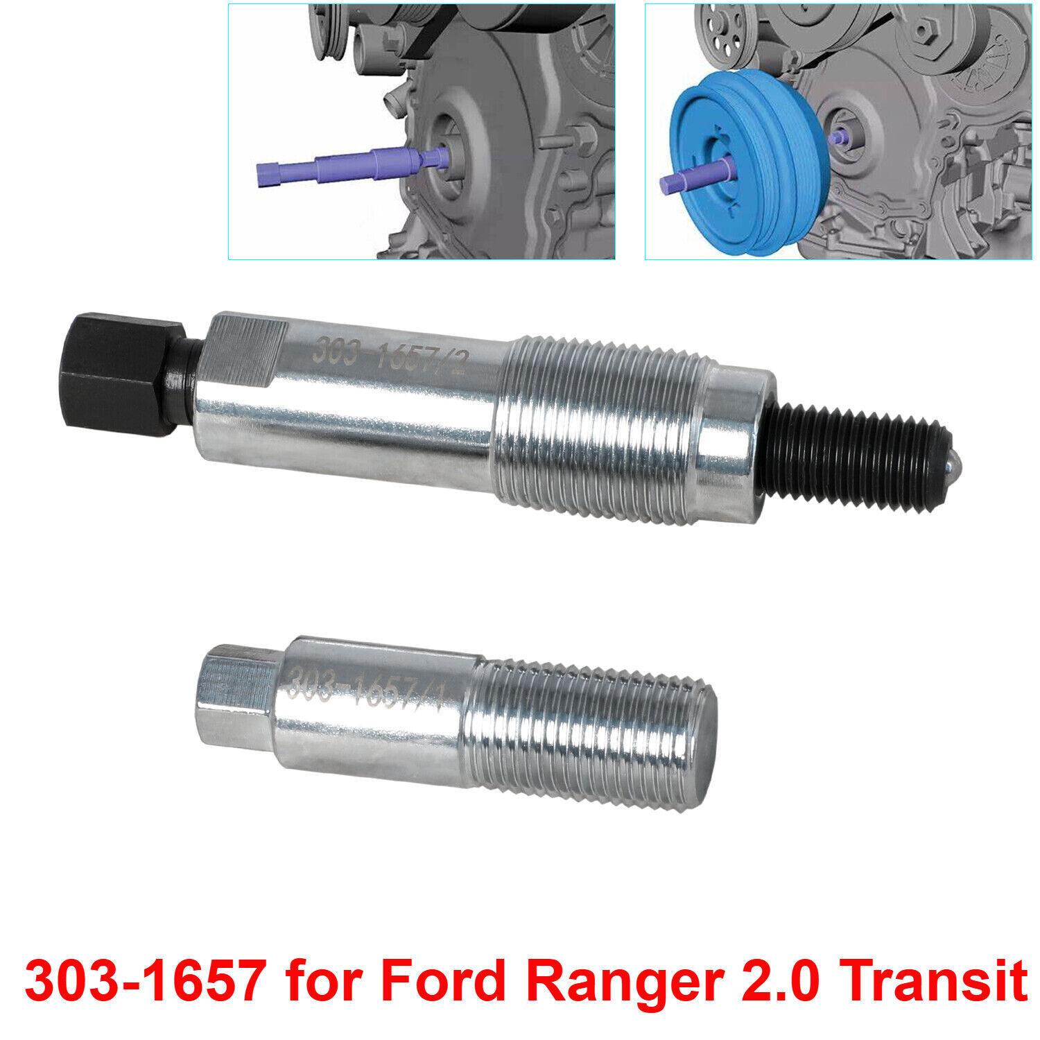 303-1657 for Ford Ranger Transit Kuga 2.0 Crankshaft Pulley