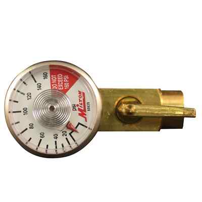 Milton S-638-1 Inline Air Flow Regulator 1/4'' F NPT x 1/4'' M NPT w/Gauge USA