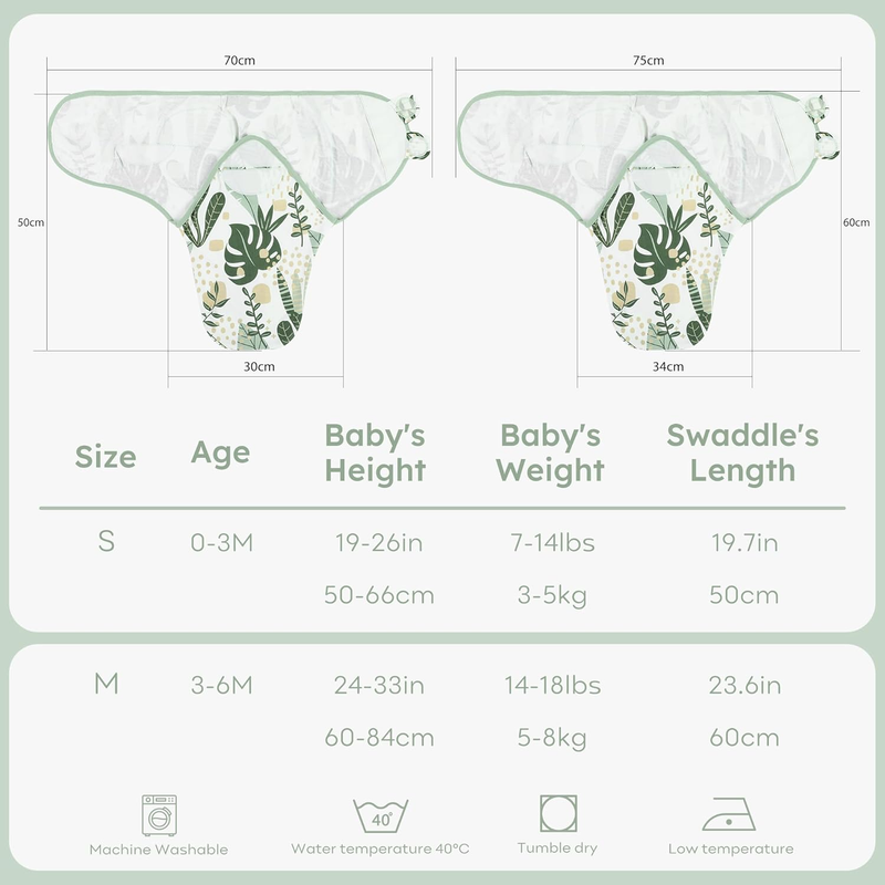 Baby Swaddles 0-3 Months 100% Organic Cotton Newborn Swaddle Blanket 3 Pack Tog