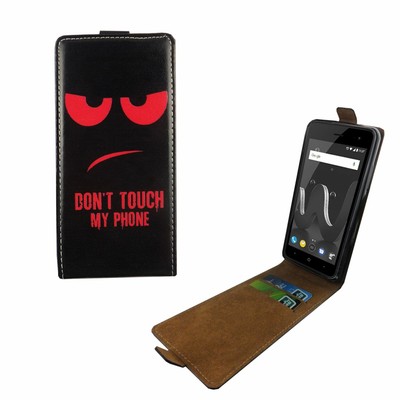 Wiko Jerry 2 Funda Estuche Móvil Protector Flip Carcasa Rojo