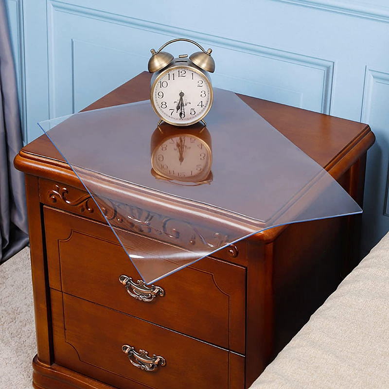 Clear Plastic Nightstand Protector, Square Bedside Table Covers, End Side Table