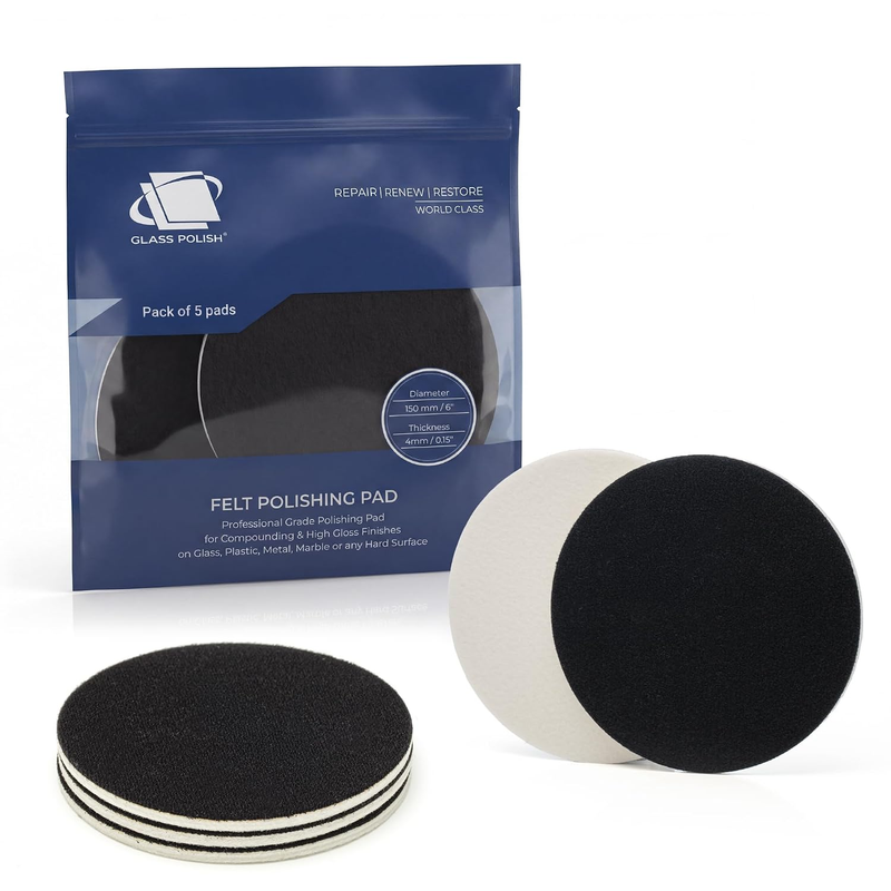 11010 GP-PRO Felt Polishing Pads for Polishing Glass, Plastic, Metal, Marble - Ø
